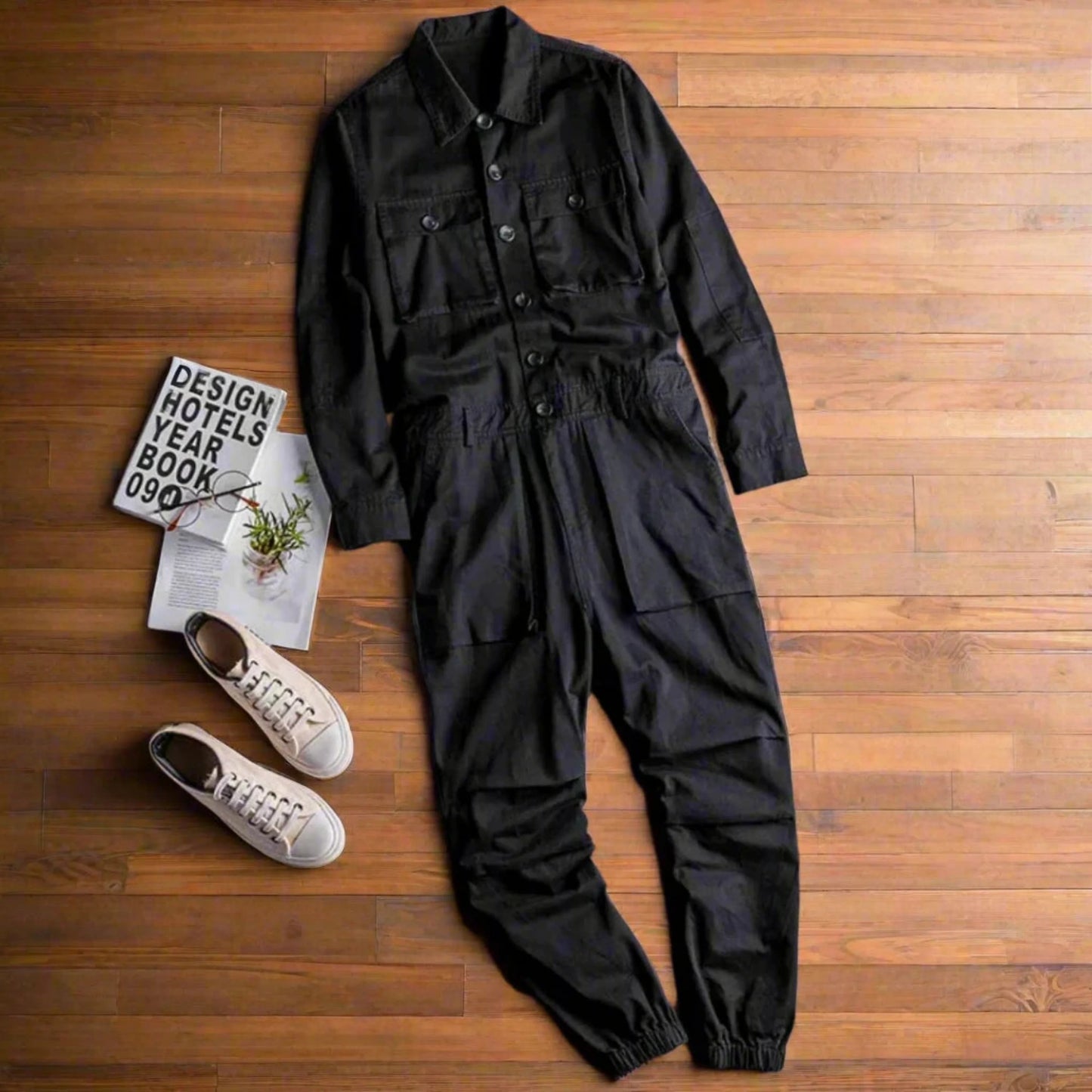 Men's Rugged Fitted Coverall Jumpsuit | Luxury Streetwear