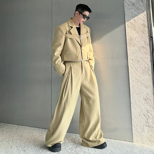 Men's Tailored Wide Leg Oversized Suit