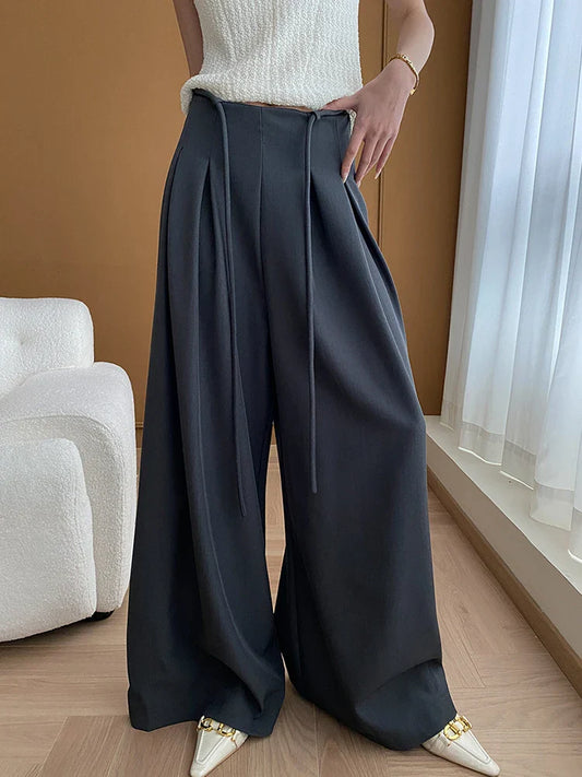Luxe Wide-Leg High Waist Trousers