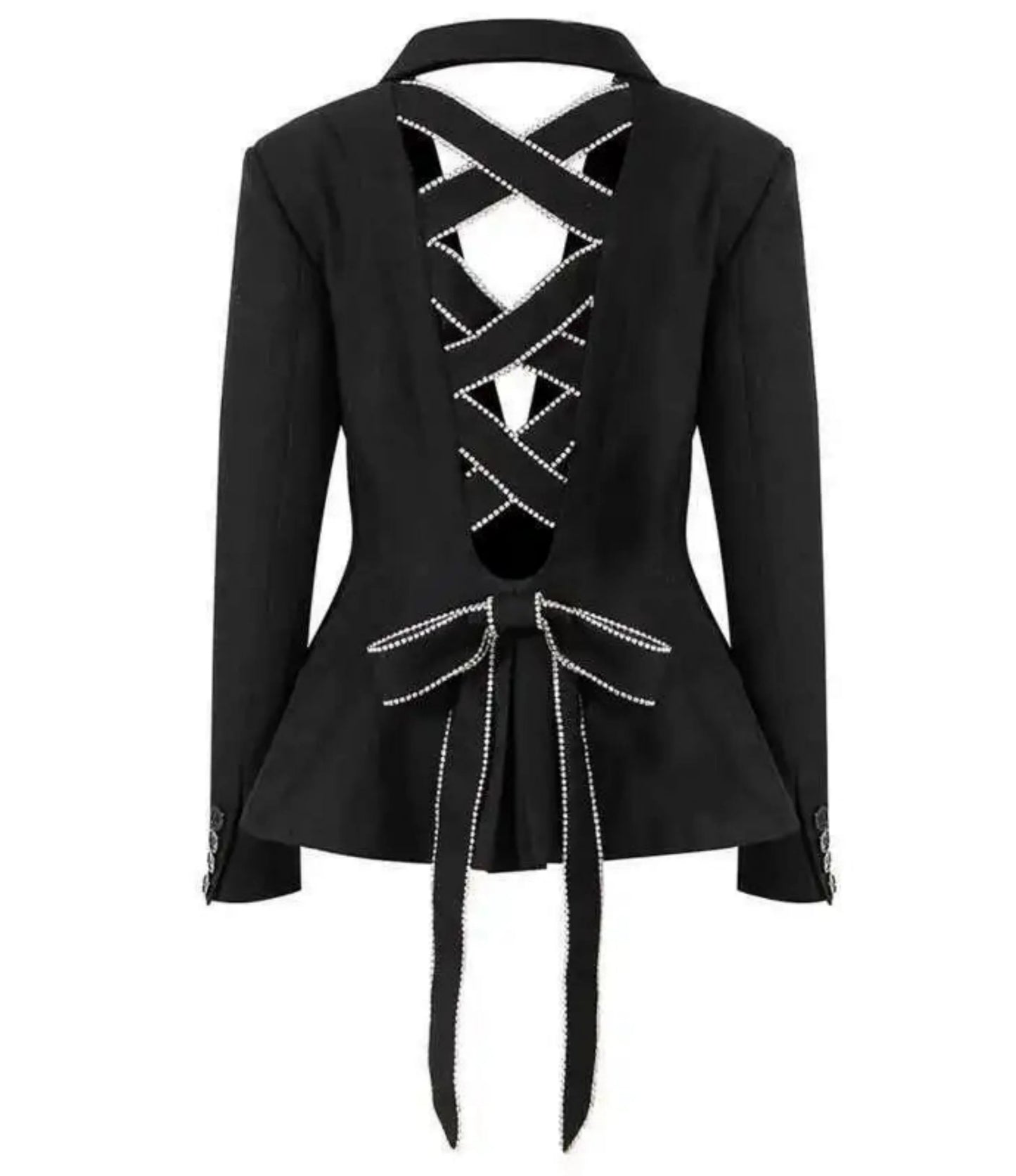 Women's Fitted Corset-Back Jacket