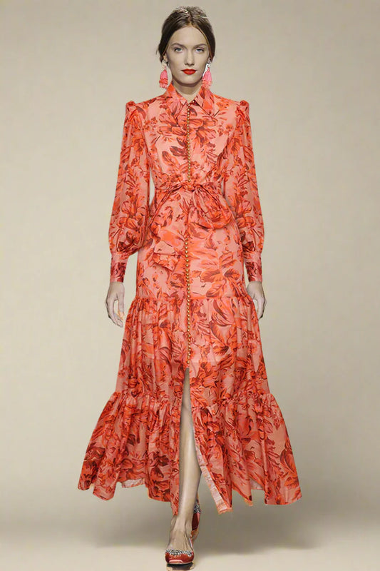 Georgette A-Line Maxi Dress