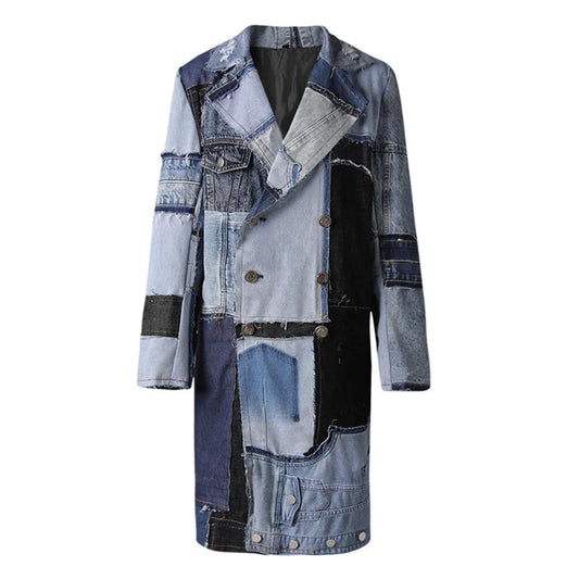 Women's Luxury Denim Trench Coat