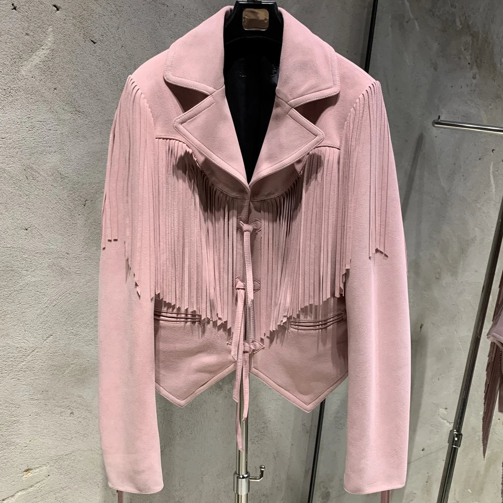 Women's Luxury Lambskin Suede Jacket