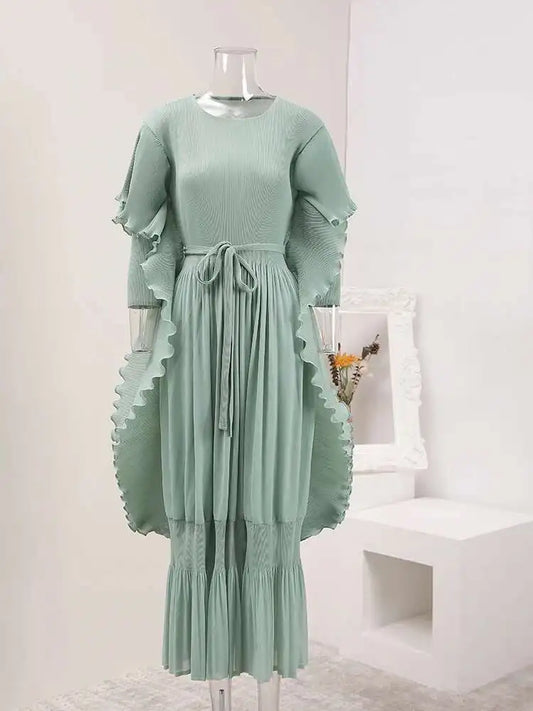 Elegant Truly Pleated Flowy Dress