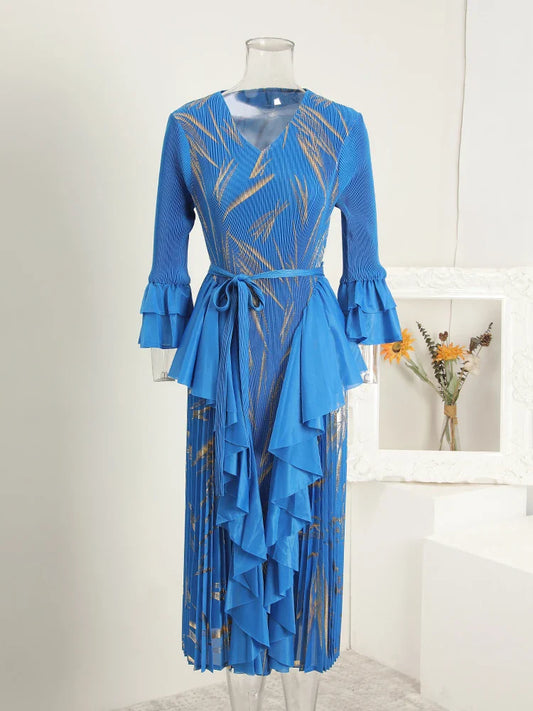 Modest Petite Pleated Dress