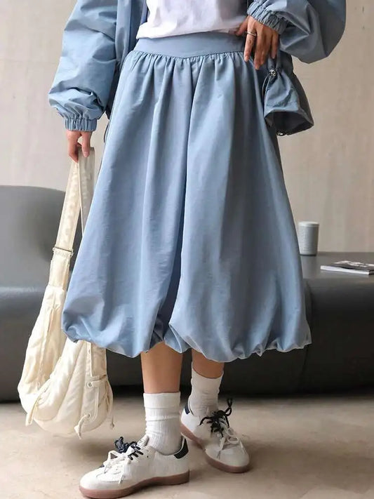Poplin Full Avant-Garde Bubble Skirt