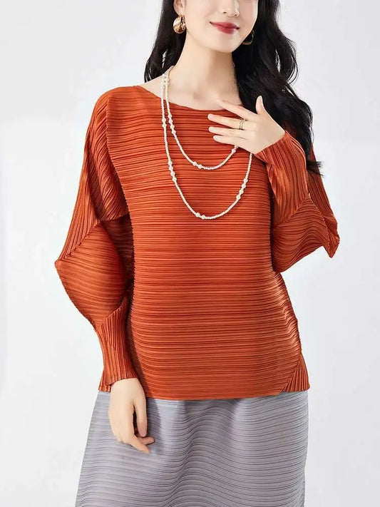 Relaxed Japanese Pleated Blouse