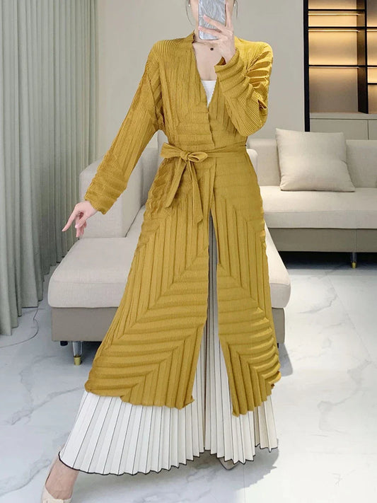 Tailored Fit Japanese Pleated Duster
