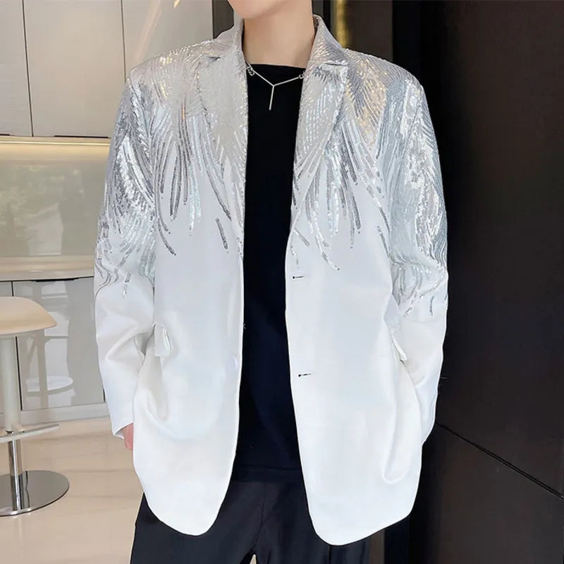 Men's Elite Feather Sequin Blazer