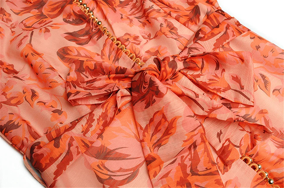 Georgette A-Line Maxi Dress