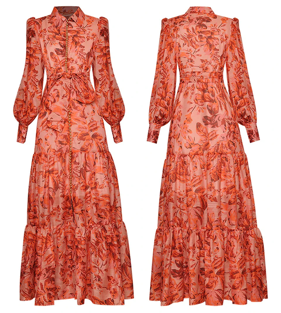 Georgette A-Line Maxi Dress