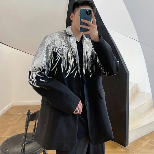 Men's Elite Feather Sequin Blazer