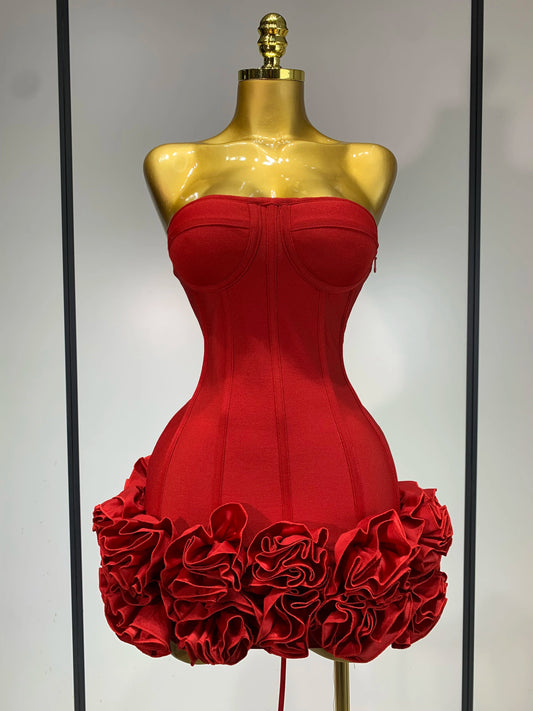 Hourglass Flattering Strapless Corset Dress