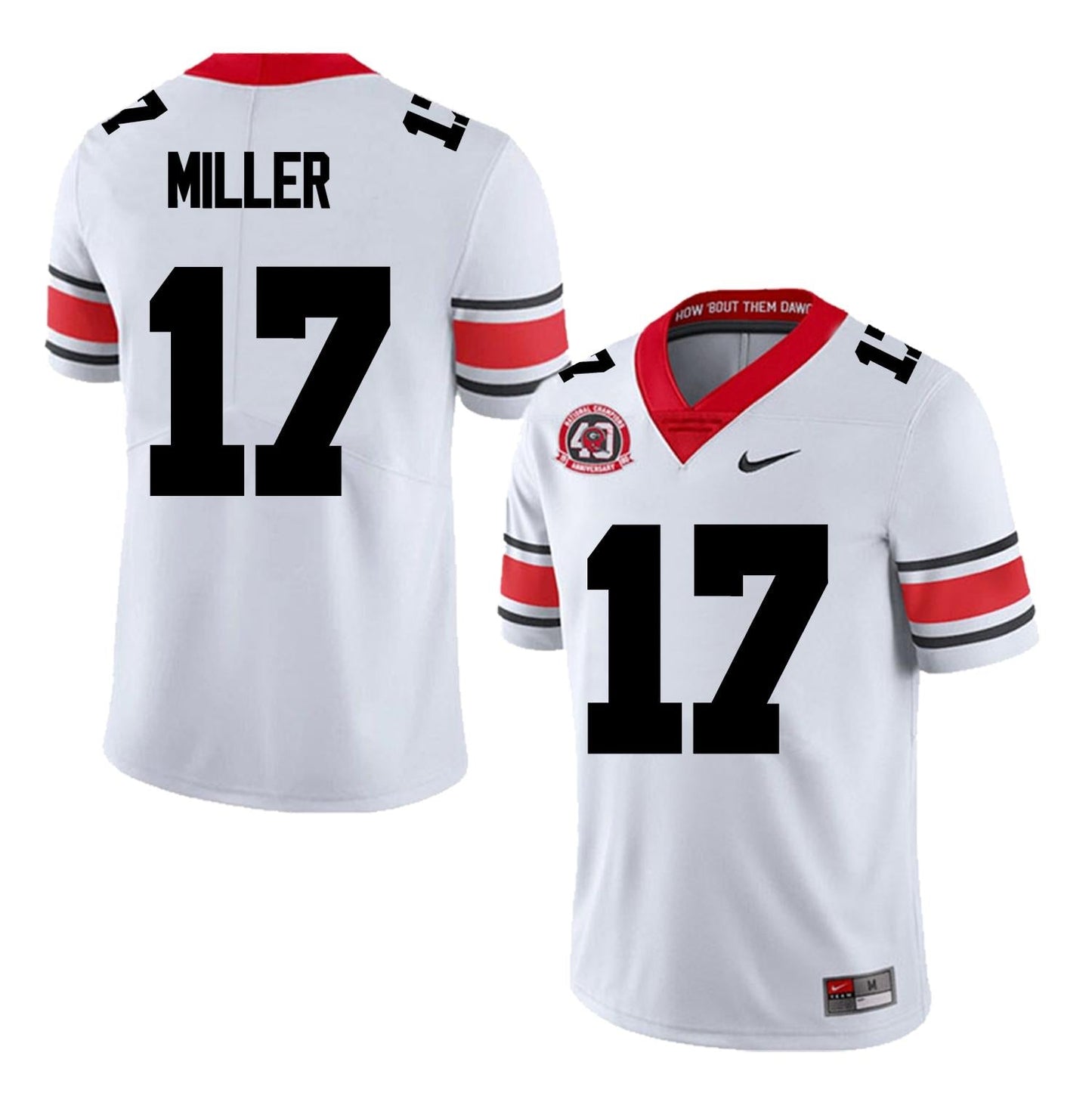 Men's #17 Jam Miller Georgia Bulldog College Football Jersey
