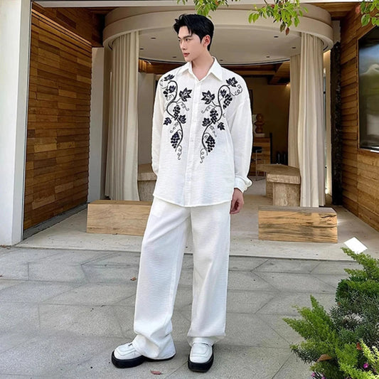 Luxury Men's 2-Piece Embroidered Set