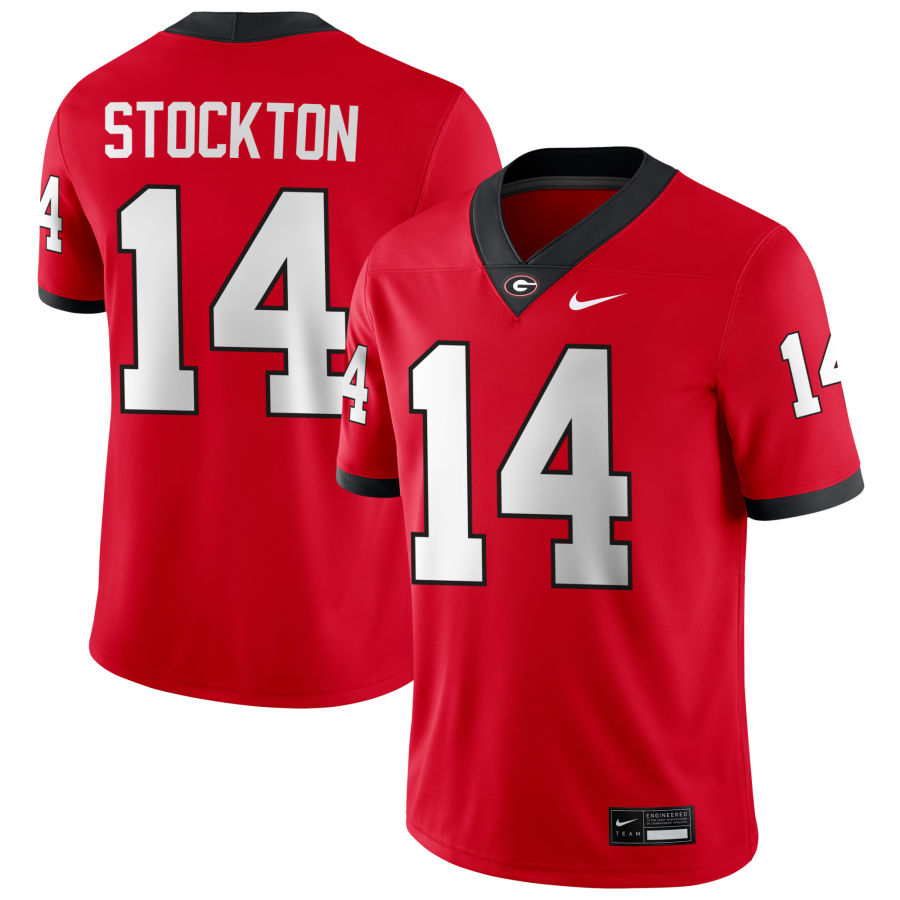Men’s #14 Gunner Stockton Georgia Bulldogs Football Jersey