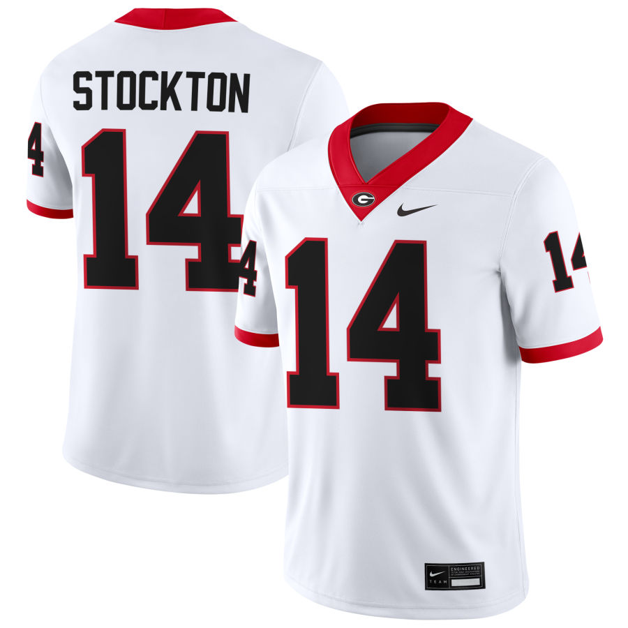 Men’s #14 Gunner Stockton Georgia Bulldogs Football Jersey