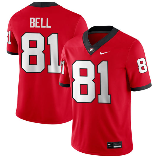 Men’s #81 Jeremy Bell Georgia Bulldogs Football Jersey