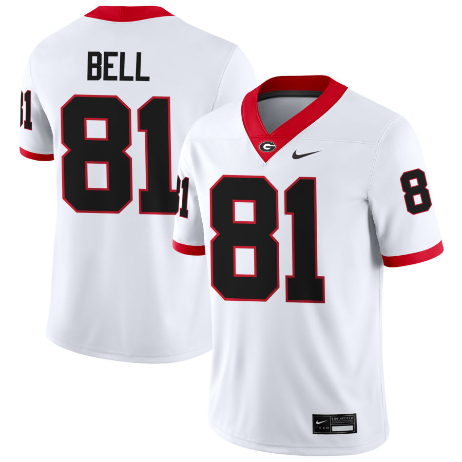 Men’s #81 Jeremy Bell Georgia Bulldogs Football Jersey