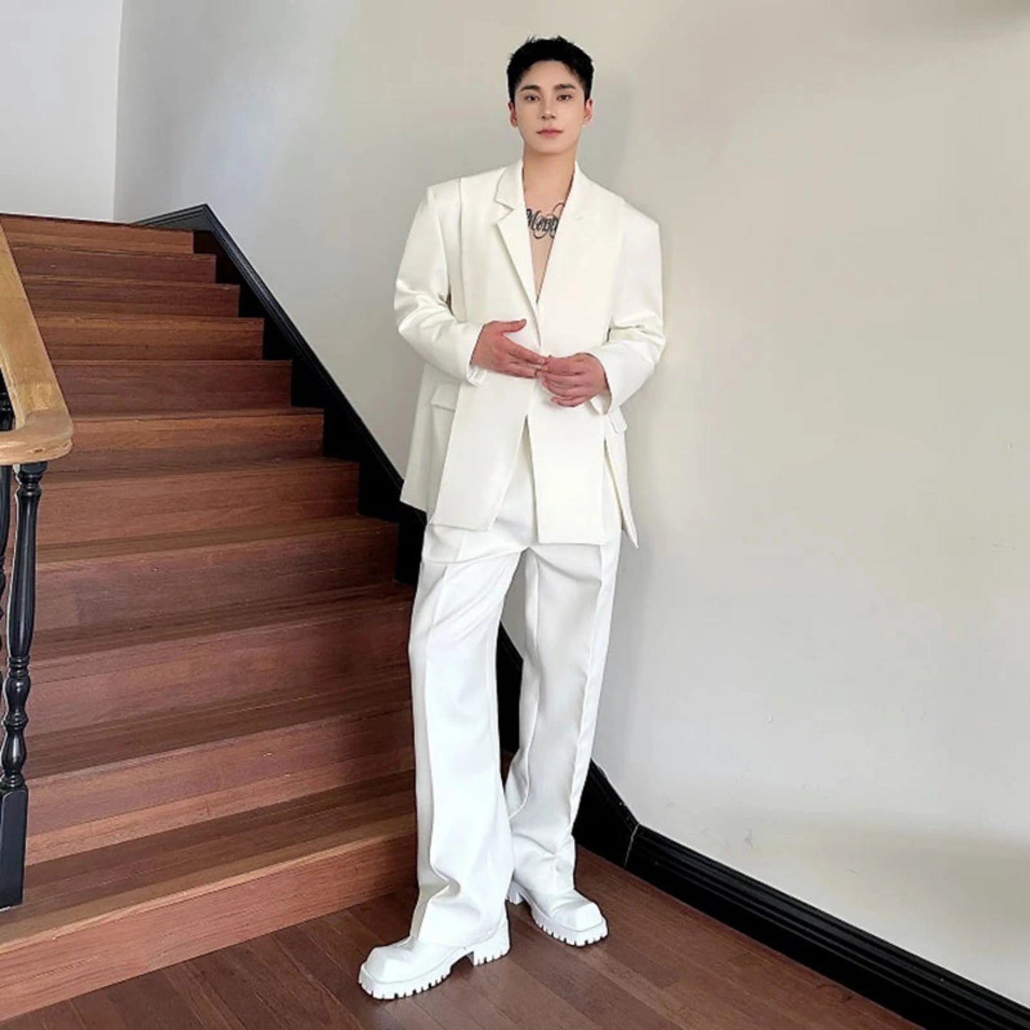Men's Baggy Formal Suit Ensemble