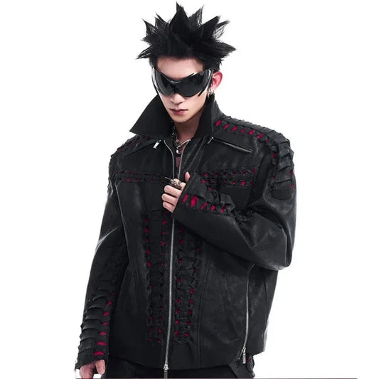 Men's Iconic Faux Leather Motorcycle Jacket