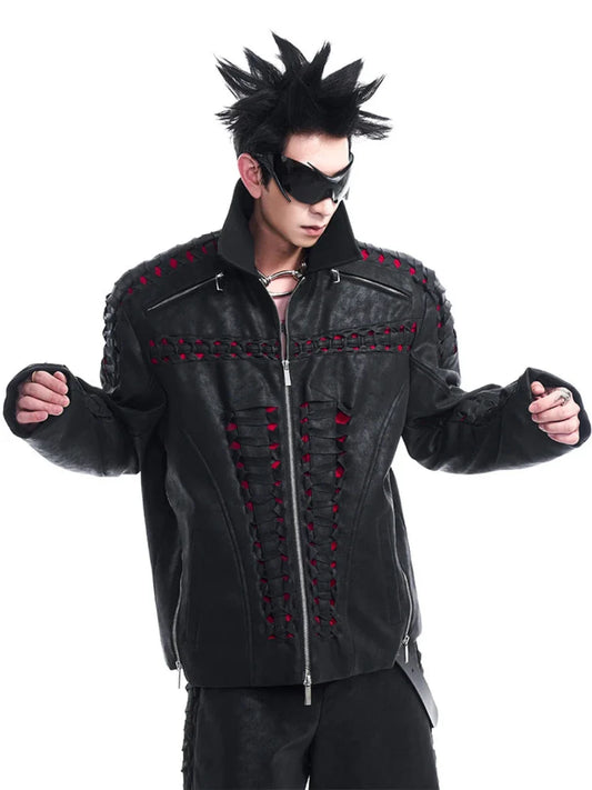 Men's Iconic Faux Leather Motorcycle Jacket