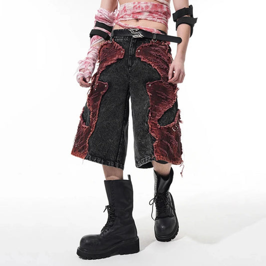 Men's Japanese Denim Culottes Shorts