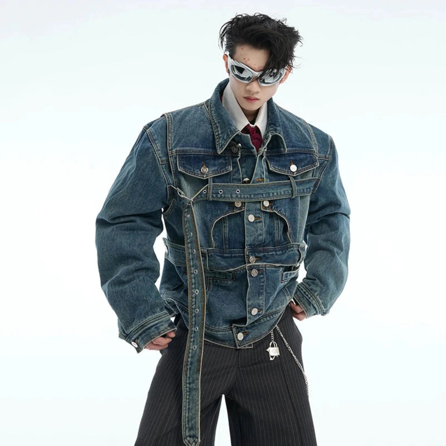 Men's Japanese Luxe Streetwear Denim Jacket