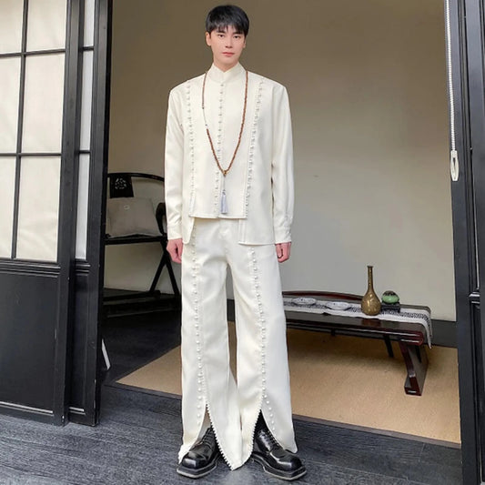 Men's Wide Leg Two-Piece Suit