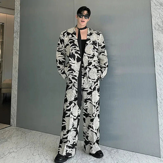 Men's Premium Floral Print 2-Piece Suit