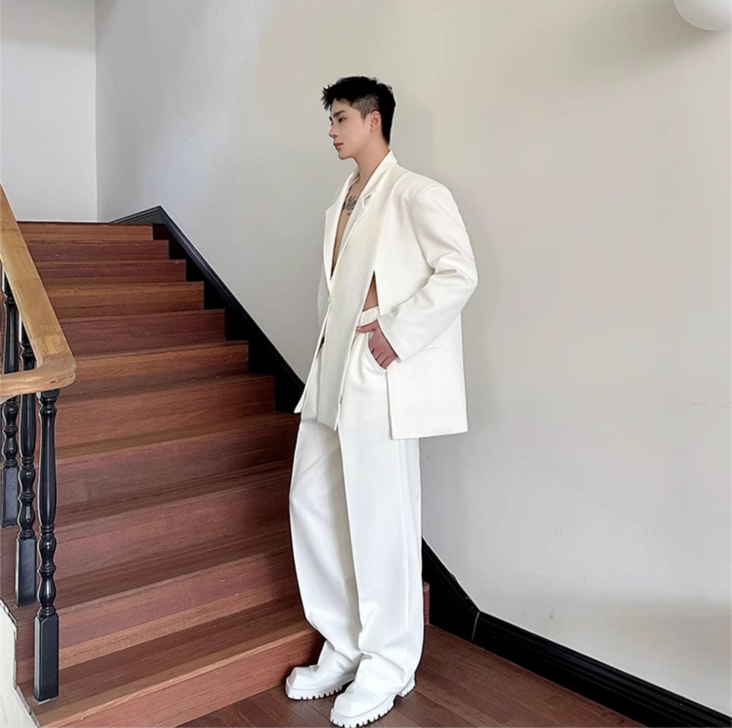 Men's Baggy Formal Suit Ensemble