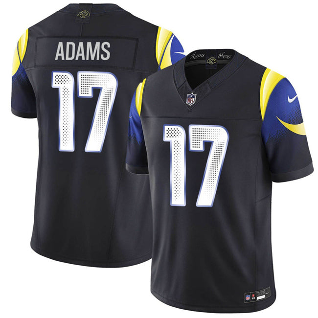 Men’s Los Angeles Rams #17 Davante Adams Black 2025 F.U.S.E. “Rivalries” Vapor Limited Stitched Football Jersey