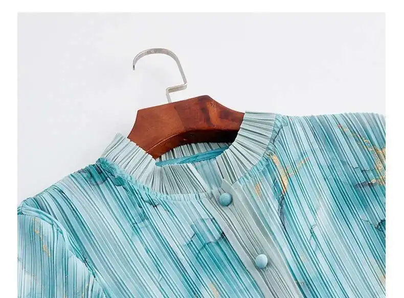 Luxury Draped Fit Pleated Set
