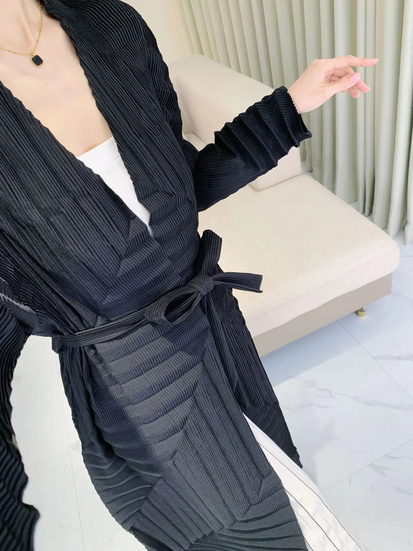 Tailored Fit Japanese Pleated Duster
