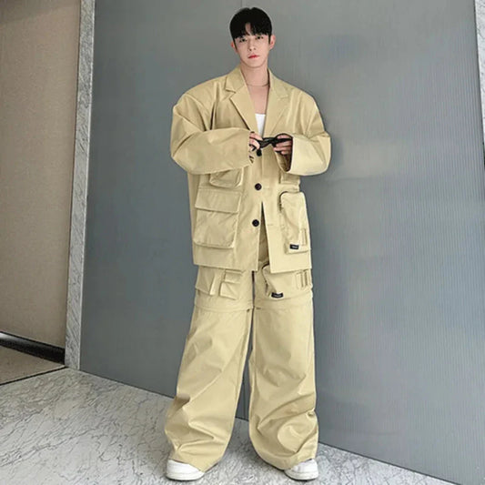 Men's Cargo Oversized Fit 2-Piece Outfit Set