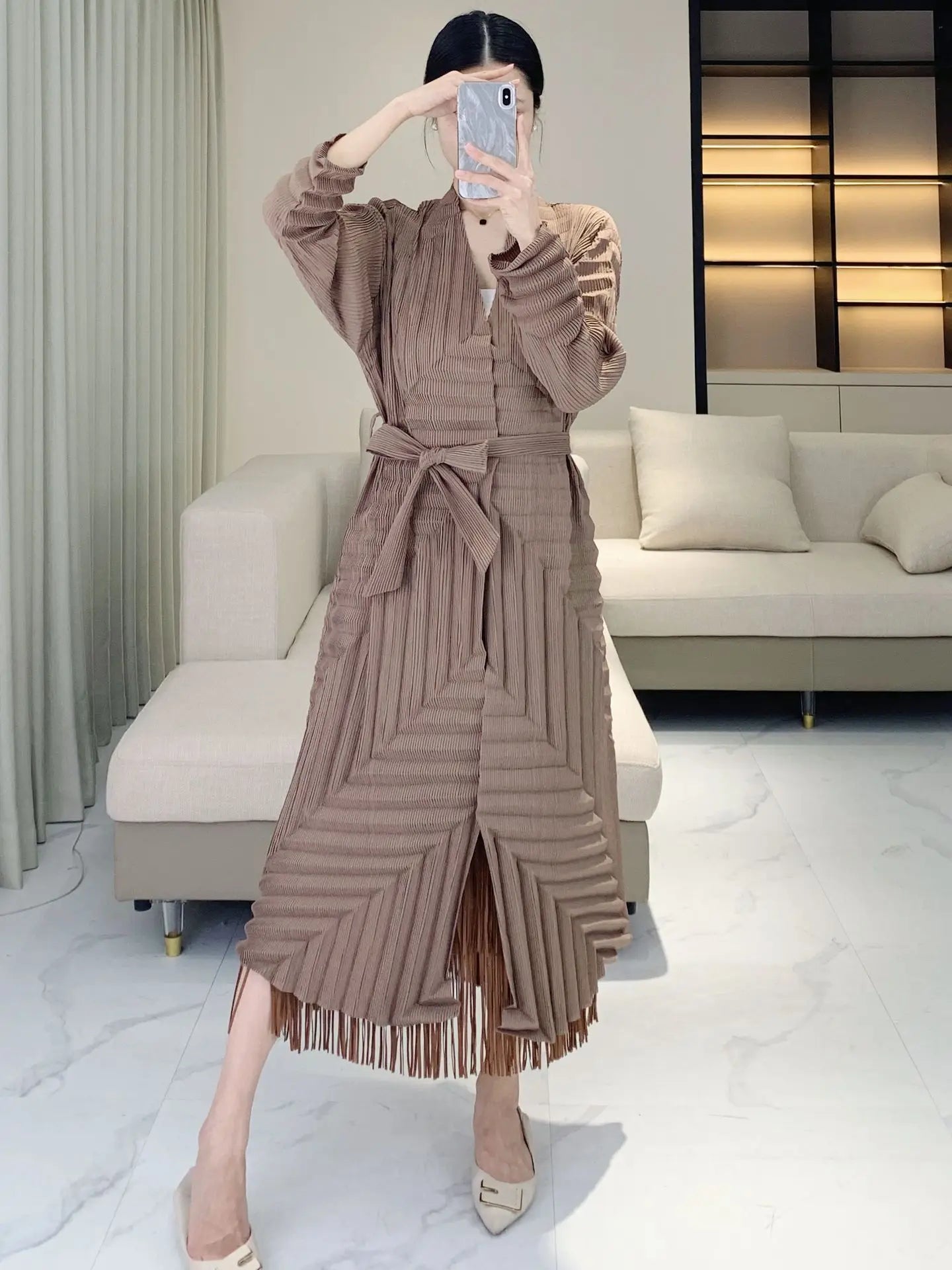 Tailored Fit Japanese Pleated Duster