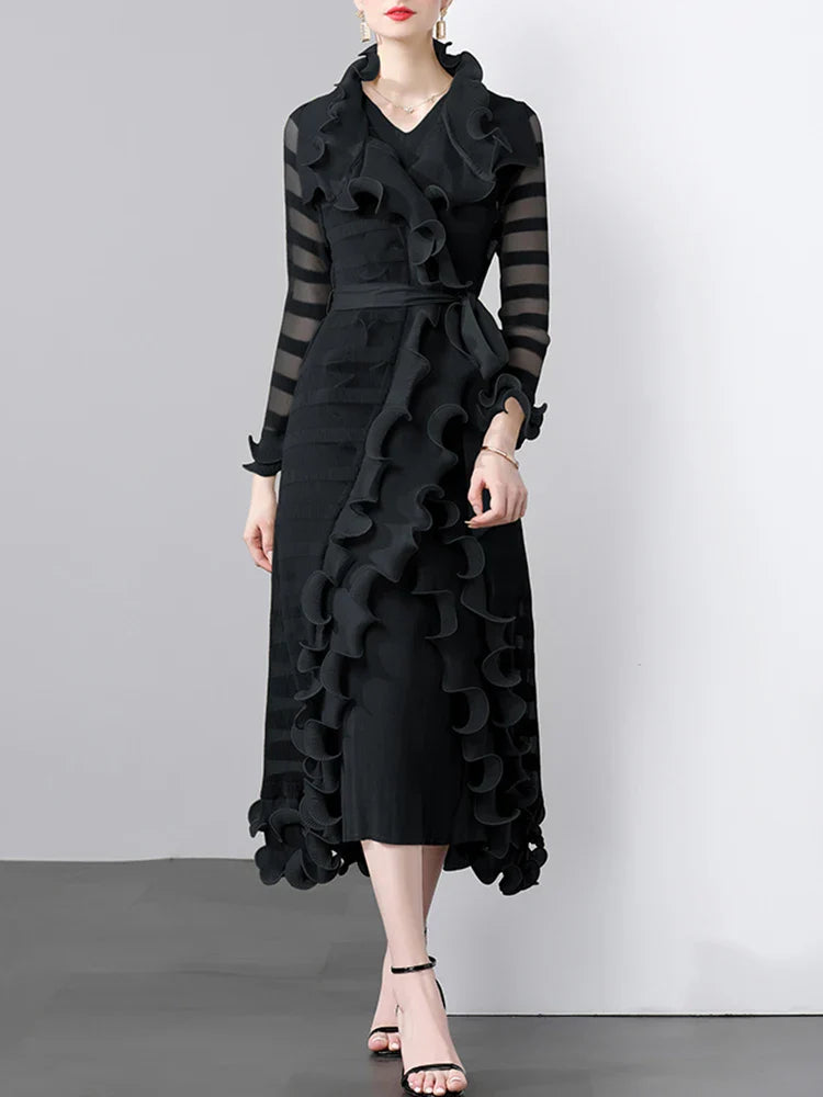 Women's Luxe 2 Piece Pleated Dress Coat Set