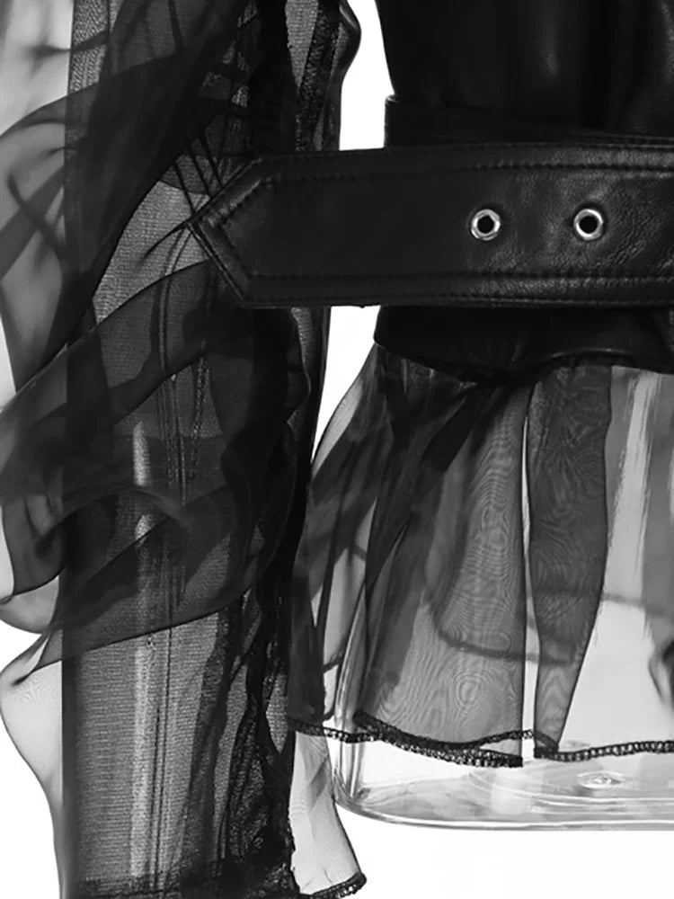 Elegant Vegan Leather Moto Jacket