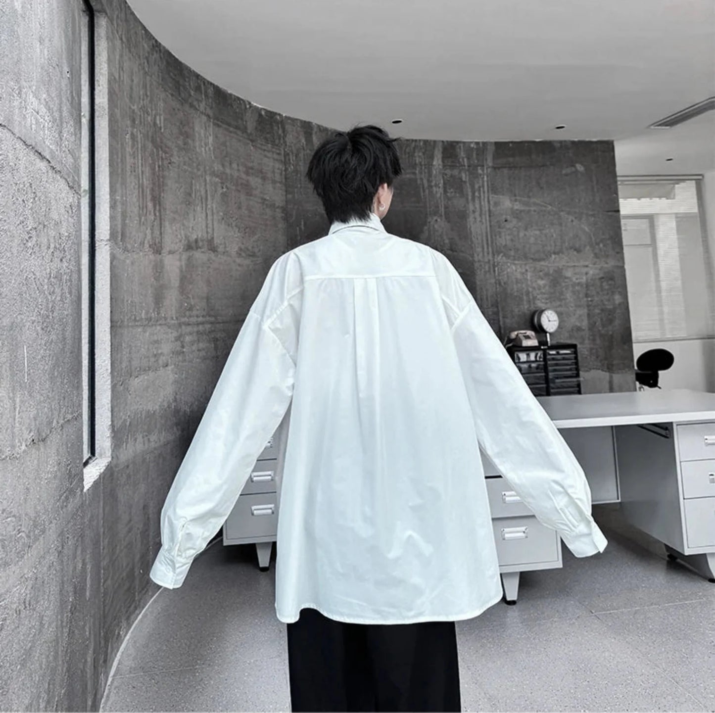 Couture Men's Oversized Novelty Tie Blouse