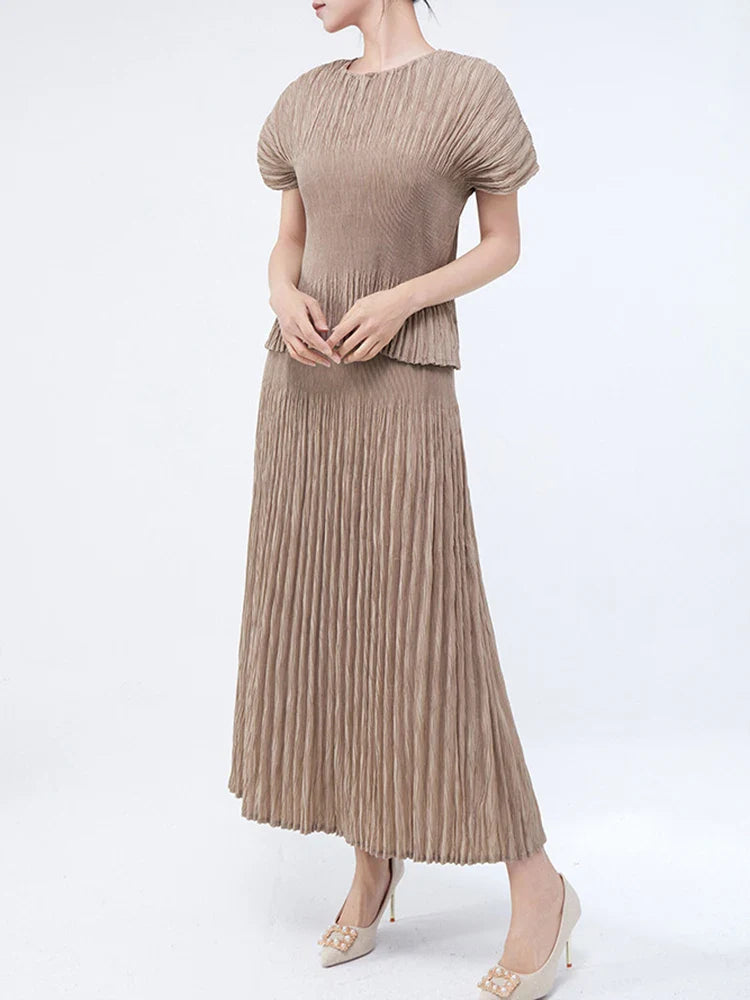 Premium Designer Pleated Skirt Co-Ord Set