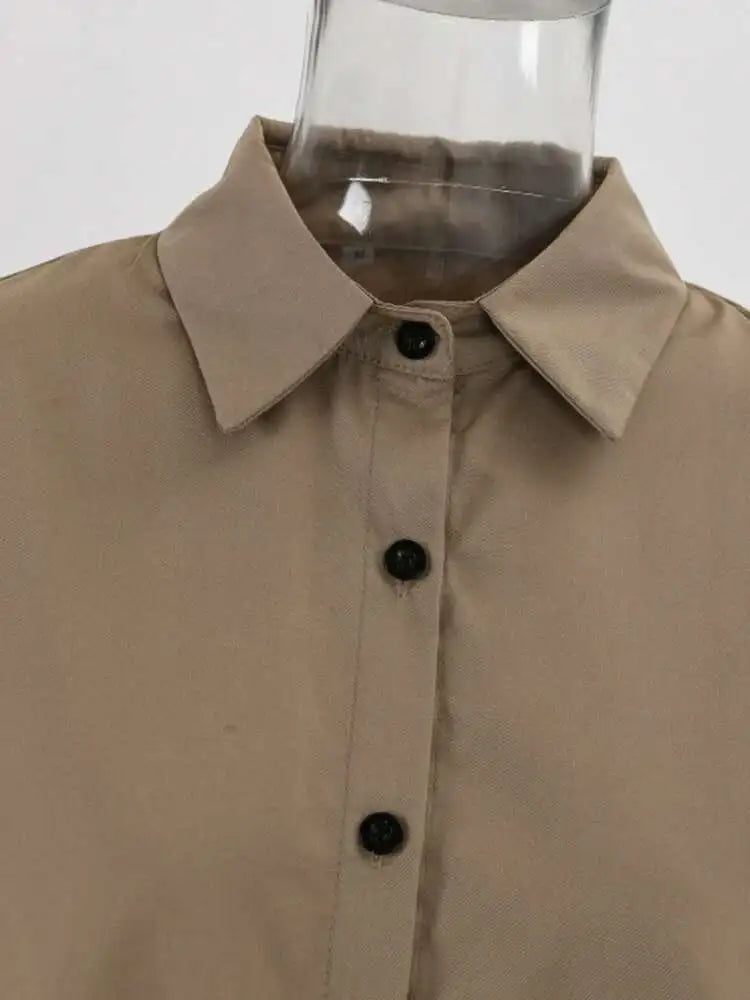 Asymmetric Hem Button-Down Shirt