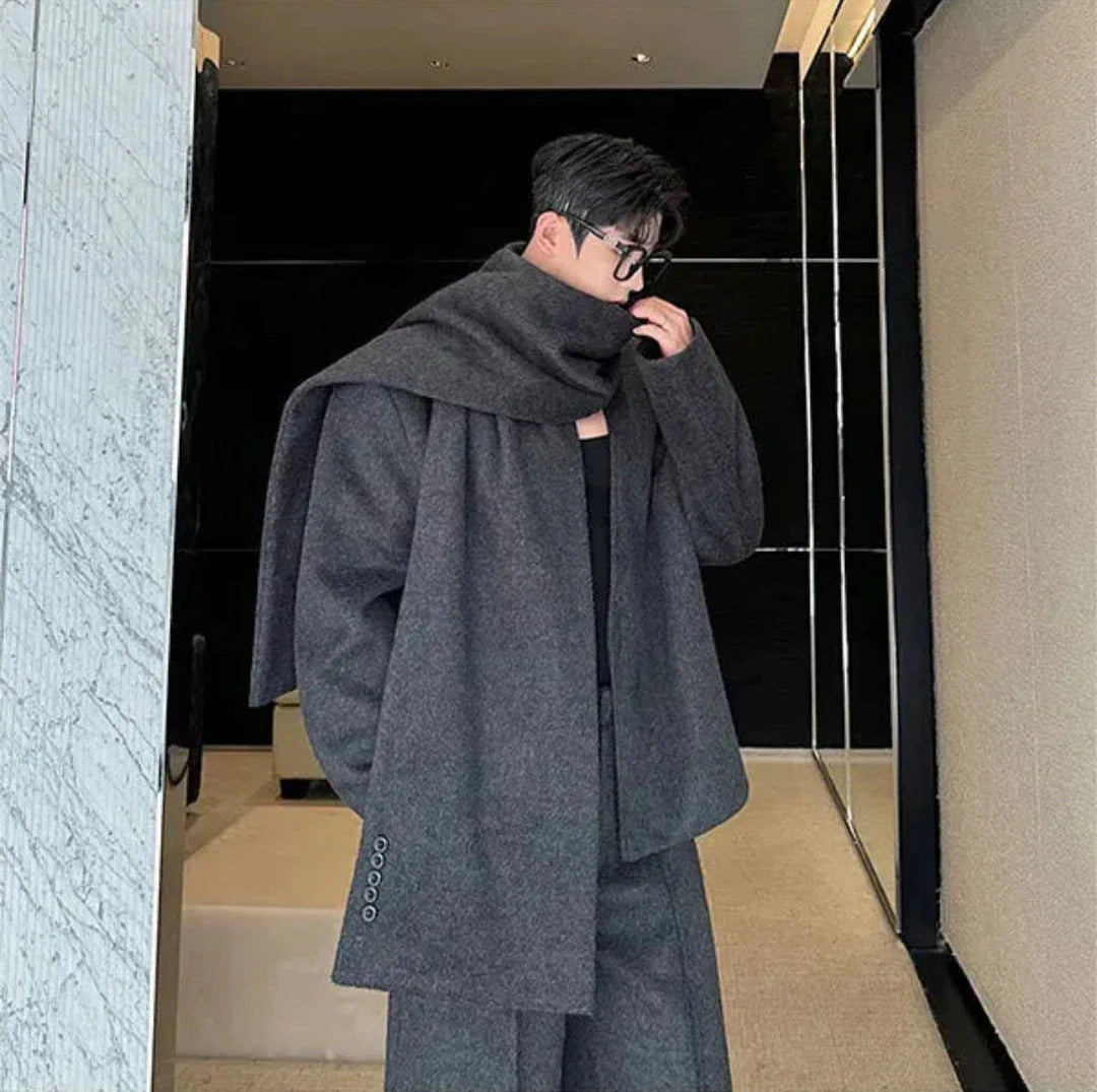 Men's Casual 3-Piece Wool Blend Suit Set