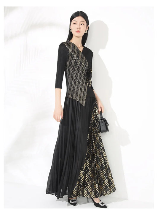 Luxury Petite Pleated Skirt Set