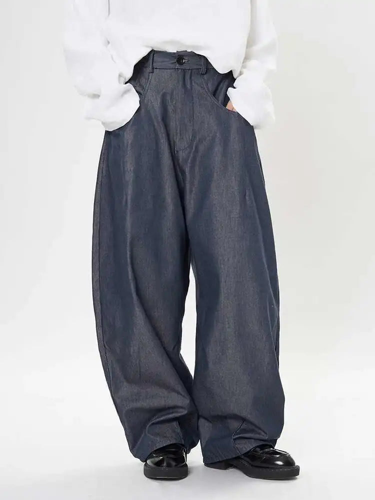 Luxe Elastic Waistband Denim Pants