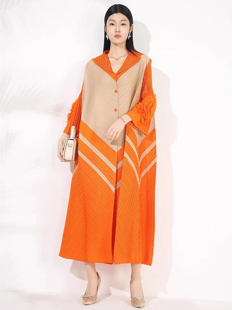 Plissé Pleated Blouse Dress
