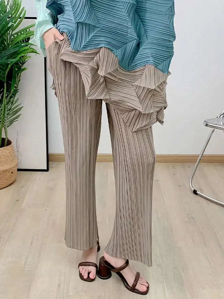 Luxury Origami Pleated Top & Trousers
