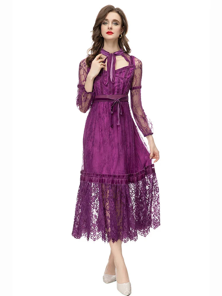Luxury Lace Fit & Flare Dress