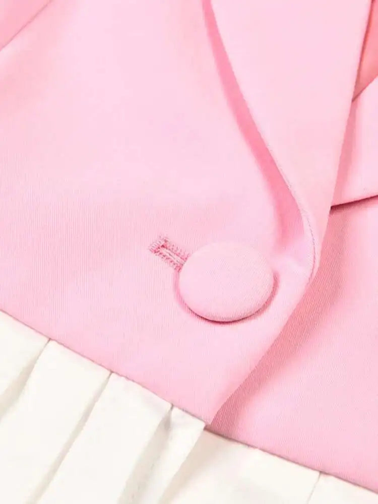 Modern Luxe Plissé-Trim Blazer