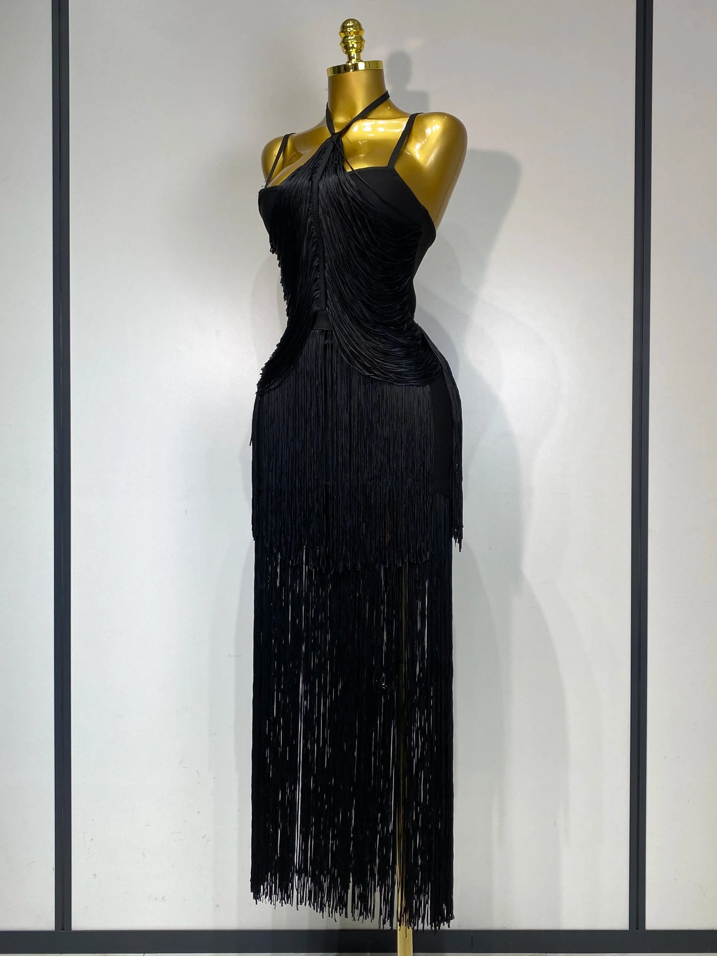 Luxe Fringe Cocktail Midi Dress