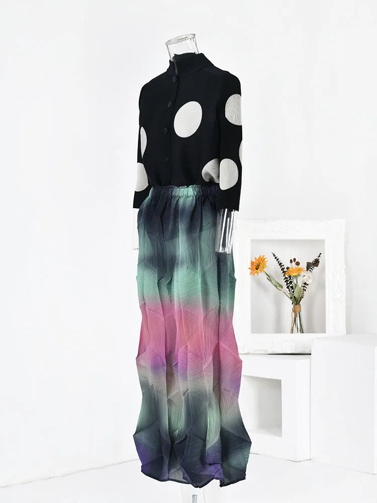 Women's Elegant Chic Gradient Pleated Trousers